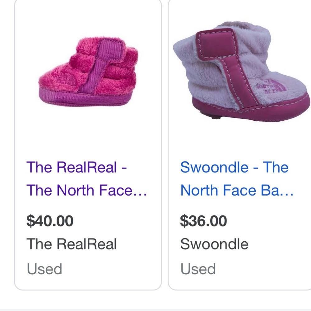 The North face Heat Seeker  baby girl booties size US2 bundle